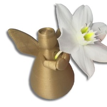 angelo destinatario art contenitore ornamento fiori casa la pianta giardino vaso cespugli piante grasse vedere 3d print model - Mito3D