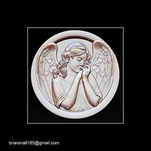 angel relief girl angels bas-relief sculpture 3d cnc artcam zbrush statue decoration decorative jewelry pendant printable jewelrys neck ring 3d print model - Mito3D