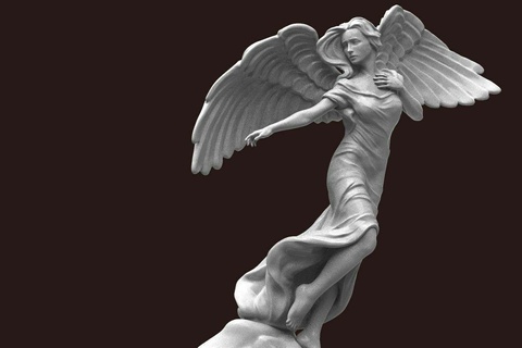 ange statue modèle 3d art 3d print model - Mito3D
