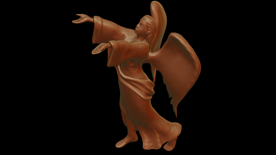 ángel estatua ángulo figura figurilla 3d print model - Mito3D