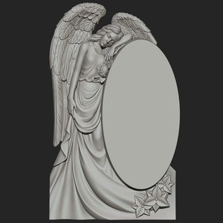 angel stl 3d tombstone cncstl religion 3d print model - Mito3D