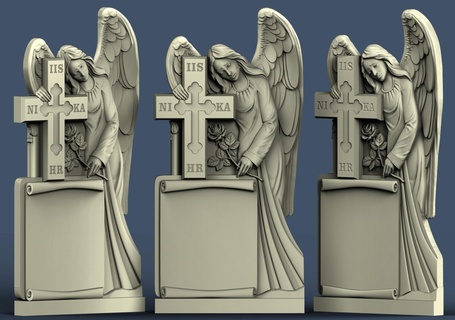 ange pierre tombale stl 3d 3d print model - Mito3D