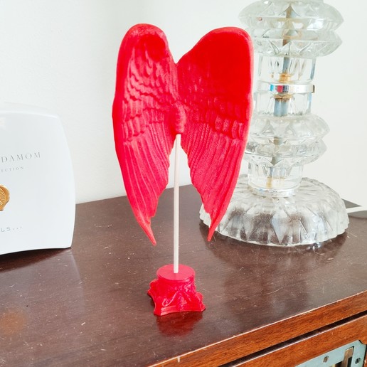 angel wing sculpture art toy openscad customized customizable 3d slash printing 3D print model - Mito3D
