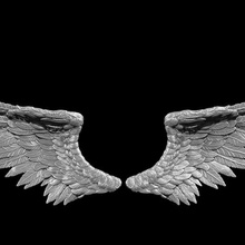 ángel alas impresión Listo 3d modelo pájaro ala pluma volar angeles arcángel angelical serafines cielo Jesús Cristo paloma Cupido esculturas querubín 3d print model - Mito3D