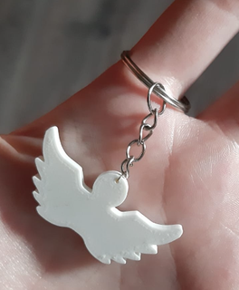 angel wings keychain crochet angelwings keyring 3d print model - Mito3D