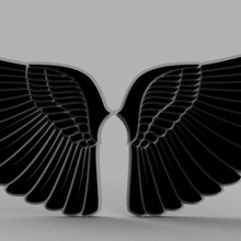 angel wings art butterfly fly wing 3d print model - Mito3D