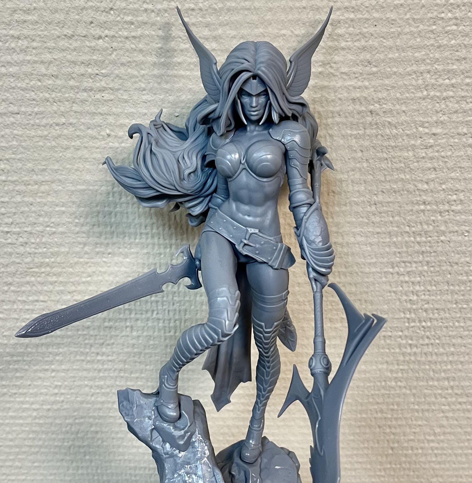 Angela figura fantastico futuristico statua scultura miniature figurine mutazione ragazza produrre thor bestia comix marwel supereroe 3D print model - Mito3D