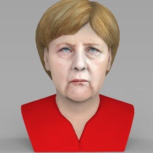 angela hazır tam renkli 3d baskı büstü merkel gadget Almanya politikacı putin trump brexit heykel heykelcik minyatür 3d print model - Mito3D
