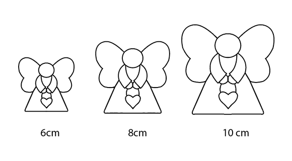 angeles cortadores galletas angel reposteria comunion bautismo 3d 3d print model - Mito3D