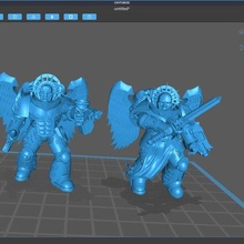 melek kardeşler + usta bitler oyun kanlı koruma 40k Uzay denizciler kan melekler Warhammer Dante 3d print model - Mito3D