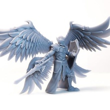 angélica guardia molestar carácter 2 poses armadura héroe miniture escudo soldado espada alas miniatura tutor ángel angelical pluma npc blindados 3d print model - Mito3D