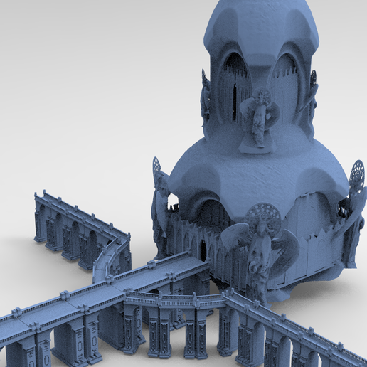 angelical santo torre 1 puentes 3D print model - Mito3D