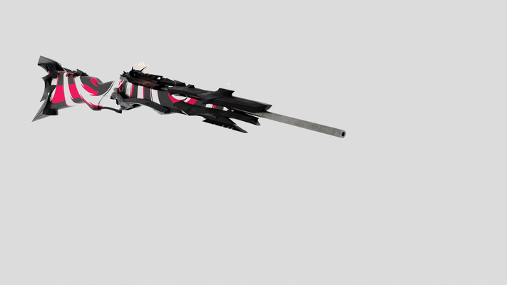 angelic rifle helluva boss millie's weapons hazbin hotel 3d print model - Mito3D