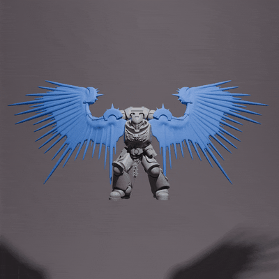 angelic wings interstellar soldiers game space eternal wing guard marines tabletop boardgame flying 3d print model - Mito3D