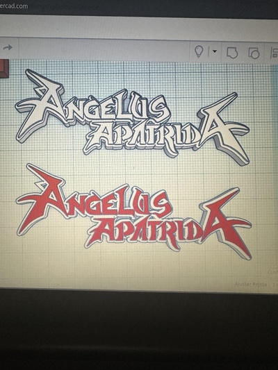 angelus apátrida chaveiro metal lixo rocha música 3d print model - Mito3D