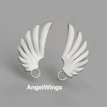 angelwings orecchini a sinistra e destra moda gli orecchino ciondolo ciondoli idealab angelo ali d'angelo 3d l'uso quotidiano lavoro partito 3d print model - Mito3D