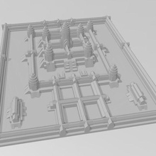 Angkor wat Cambodge architecture point repère libre soutiens 3d print model - Mito3D