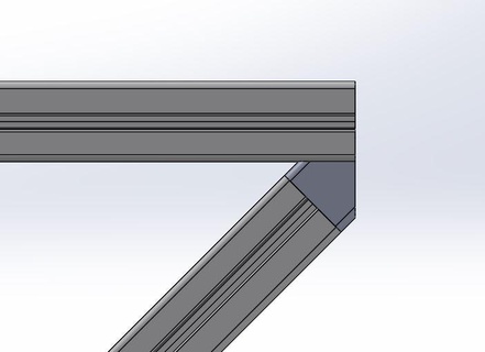 angle connector aluminium profiles aluprofiles profile 3d print model - Mito3D