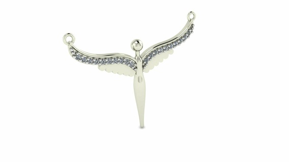 angle pendant jewelry necklaces gold silver jewel luxury gem white 3d print model - Mito3D