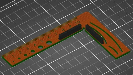 ângulo ferramenta certo medida escala 3d print model - Mito3D