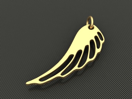angle wings pendent 1 Jewelry 3d print model - Mito3D
