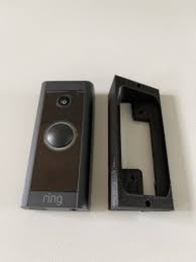 angled wired ring doorbell mount home 3d print model - Mito3D