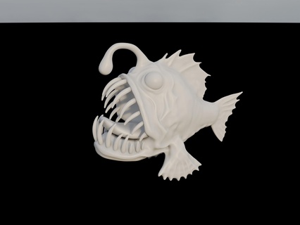 anglerfish anglerfish animals toys keycaps  3d print model - Mito3D