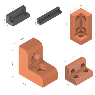 angles m3 Tools corner м3 nut lug m3  3d print model - Mito3D