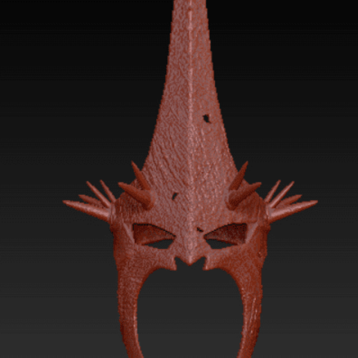 angmar mascarar senhor of argolas escultura cara bruxa rei 3D print model - Mito3D