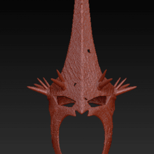 Angmar masque Seigneur of anneaux sculpture visage sorcière Roi 3d print model - Mito3D