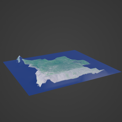 angola karte geografisch terrain welt erde stadt dorf topographie kartographie berg insel landschaft satellit atlas nation land global 3d print model - Mito3D