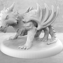 angry baby dragon game cute dnd dungeons dragons gaming mini miniature rpg small tabletop toy 3d print model - Mito3D