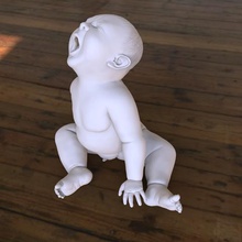 angry baby art human character body 3d print model - Mito3D