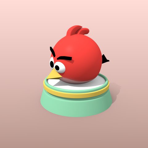 angry bird estatuilla art juguete 3D print model - Mito3D