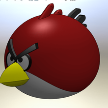 angry birds 3d print model - Mito3D