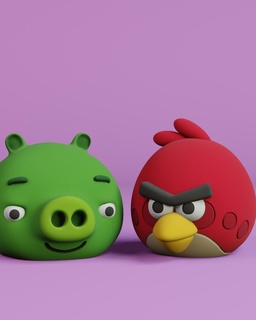 angry birds game toy action pokemon anime japan tokio cartoon art manga cute home collectible sculpture character pig 3d print model - Mito3D