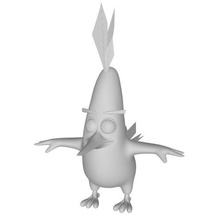 angry birds chuck character 3d print model - Mito3D