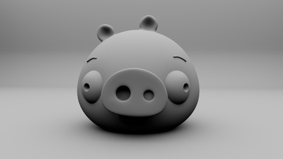 angry birds pig sculpt piglet pigs 3d print model - Mito3D