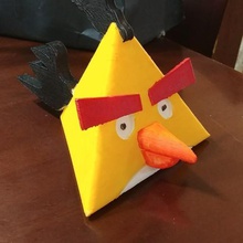 angry bird amarelo arte 3d print model - Mito3D