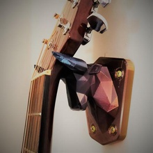 kızgın boğa askı ev boynuzları inek bull monte edin duvara gitar poly düşük 3d print model - Mito3D