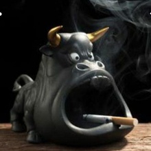 angry cow ashtray 3d print model - Mito3D