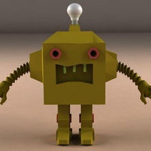 angry cubot game bot robot stl 3d print cube lamp oiler bolt screw incandescent 3d print model - Mito3D