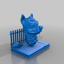 angry dog diorama v2 models 3d print model - Mito3D