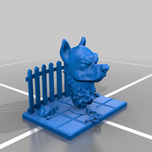 angry dog diorama animal enfadado perro scenery animals 3d print model - Mito3D