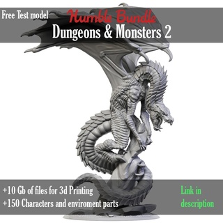 arrabbiato Drago fantasia 32mm tavolo gioco 28mm dnd draghi mostro giocattolo 3d print model - Mito3D