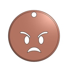 colère emoji porte clés gadget furieux amusement drôle cadeau cadeaux idée idées 3d 3d print model - Mito3D