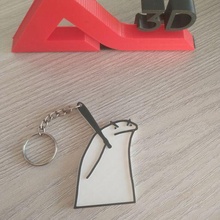 angry flork keychain 3d print model - Mito3D