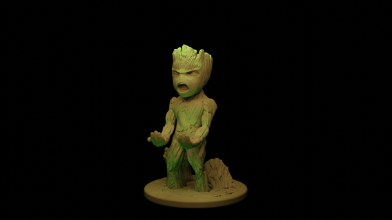 angry groot controller stand 3d print model - Mito3D