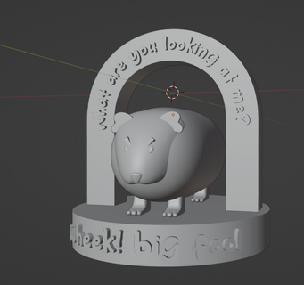 enojado Guinea cerdo escultura cuy 3d print model - Mito3D