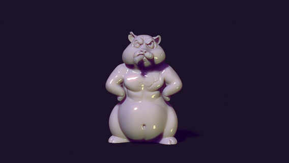 enojado hámster fuma mascota ratón tierra mamífero loro roer rata roedor animal figurilla juguete fundición 3d print model - Mito3D